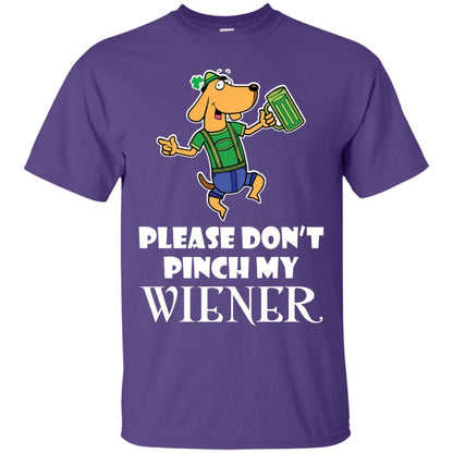 Please Don’t Pinch My Wiener Dog Lover Gift Shirt Purple