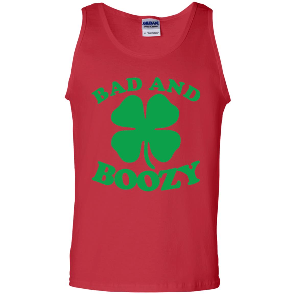 Bad And Boozy Saint Patricks Day T-shirt Red