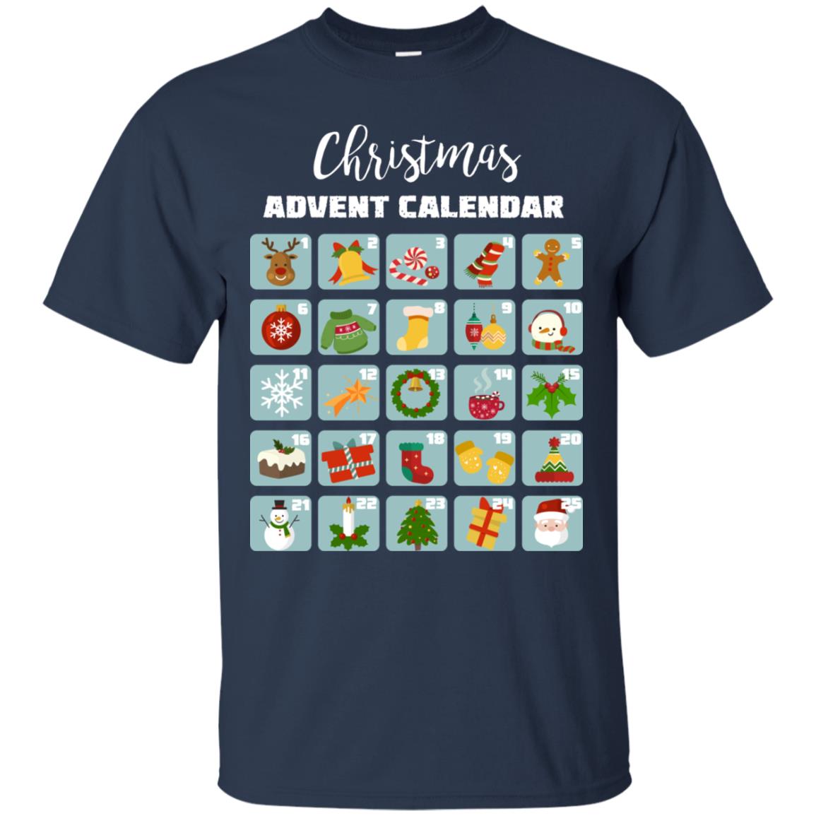 Christmas Calendar December 2018 Gift Shirt Navy