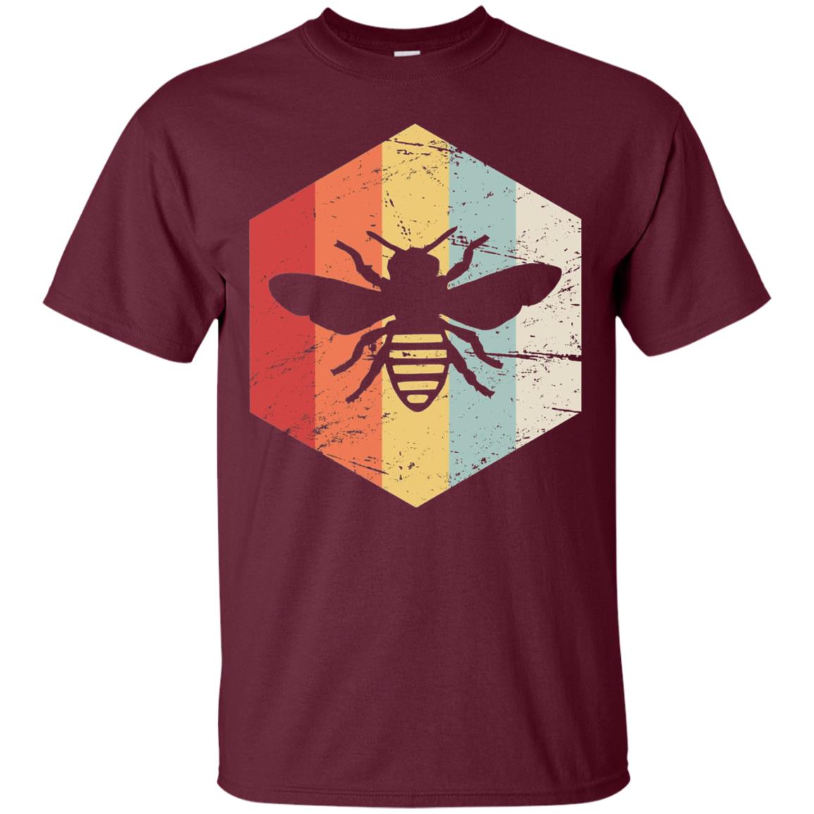 Retro Beekeeper T-shirt Maroon