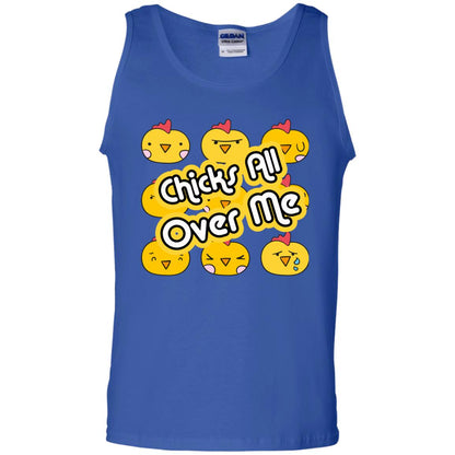 Chicks All Over Me Funny Chickens Shirt For Easter Day Royal
