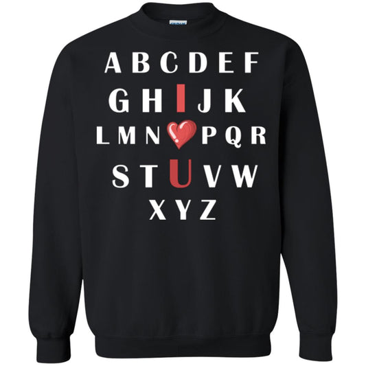 Alphabet I Love You T-shirt Black