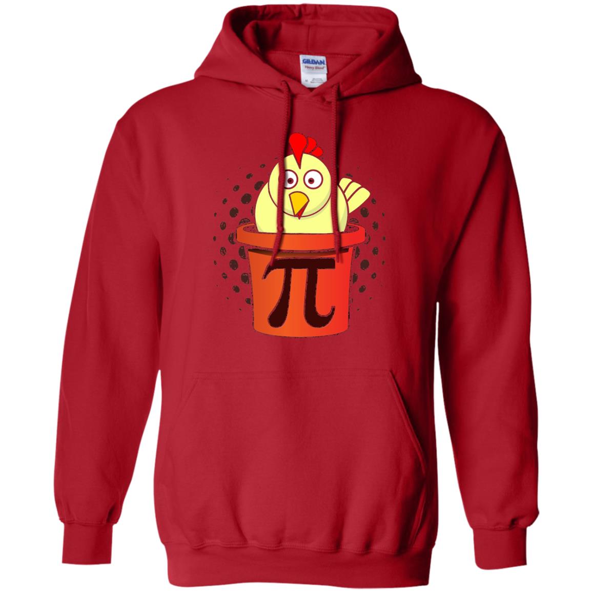 Chicken Pot Pi Funny Math T-shirt Red