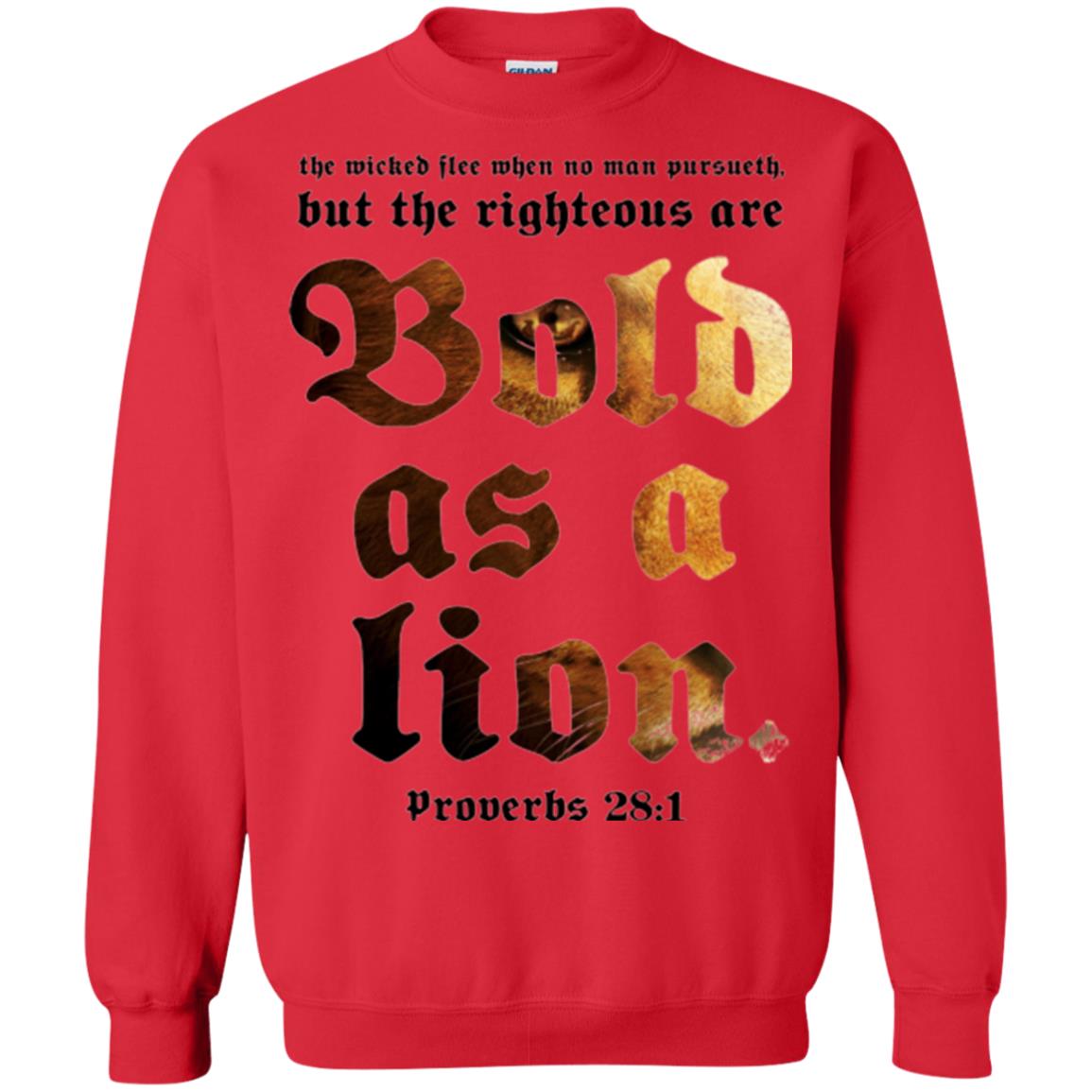 Christian T-shirt Bold As A Lion Red