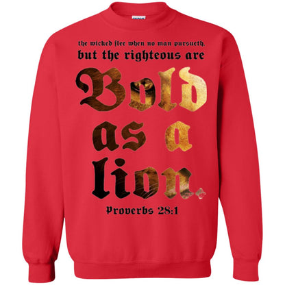 Christian T-shirt Bold As A Lion Red