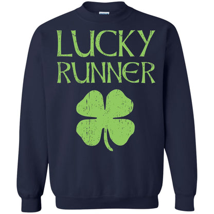 Irish Running Lucky Runners St. Patrick_s Day T-shirt Navy