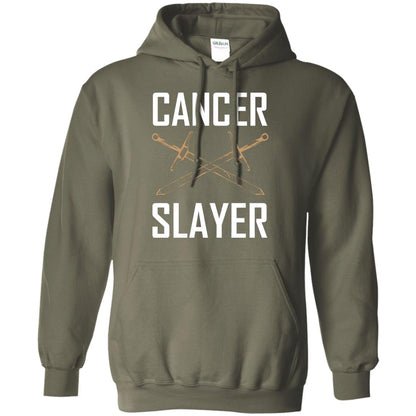 Cancer Slayer Cancer Survivor Shirt Military Green