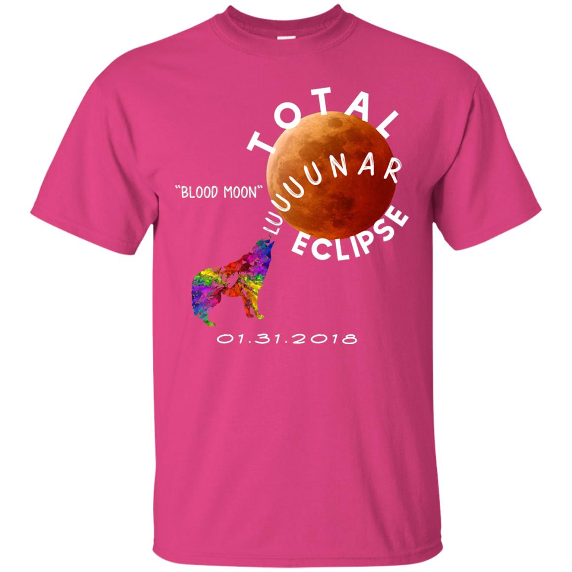 Best Total Lunar Eclipse Shirt 2018 Blood Moon T-shirt Heliconia