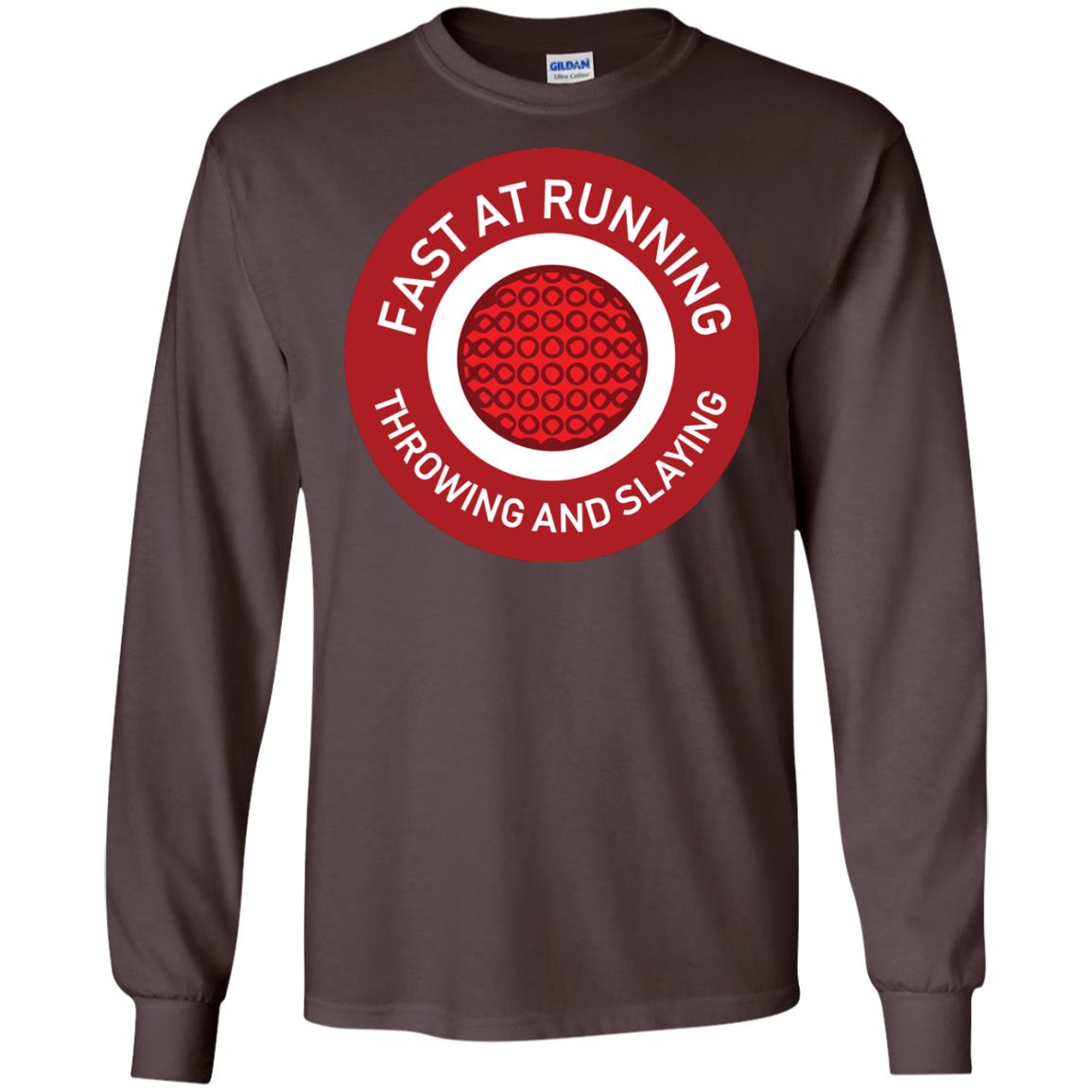 Fast At Running Throwing And Slaying Dodgeball Shirts Dark Chocolate