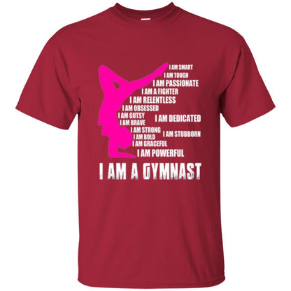 Gymnast T-shirt I Am A Gymnast Cardinal