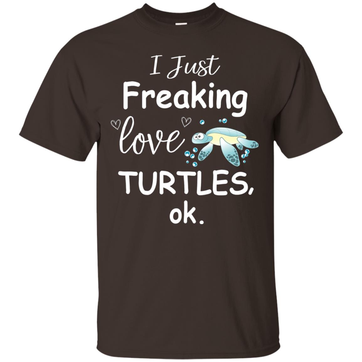 I Just Freaking Love Turtles Ok Sea Turtle Beach Shirt Dark Chocolate