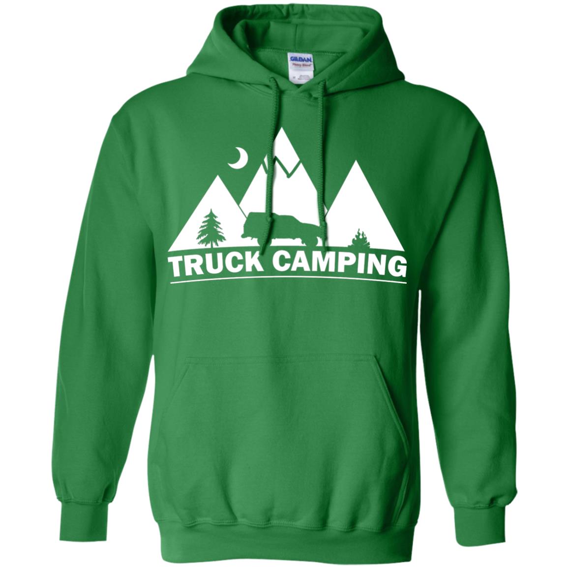 Truck Camping Night Landscape And Adventures T-shirt Irish Green