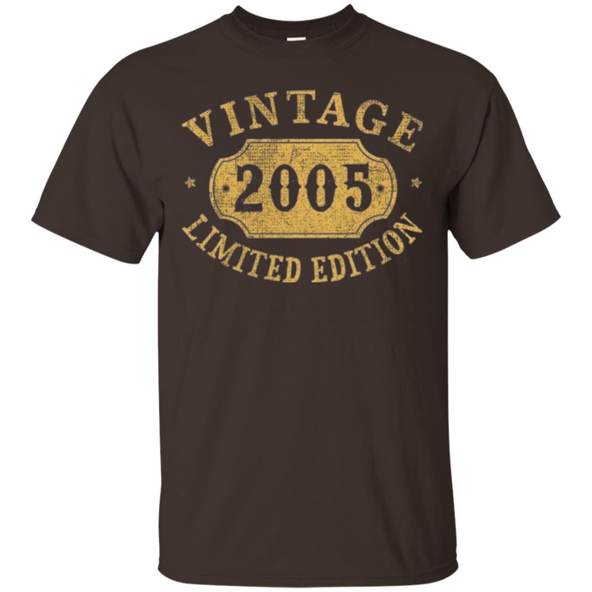 Brithday T-shirt Vintage 2005 Limited Edition Dark Chocolate