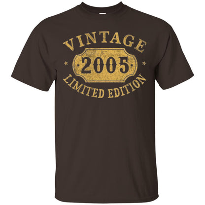 Brithday T-shirt Vintage 2005 Limited Edition Dark Chocolate