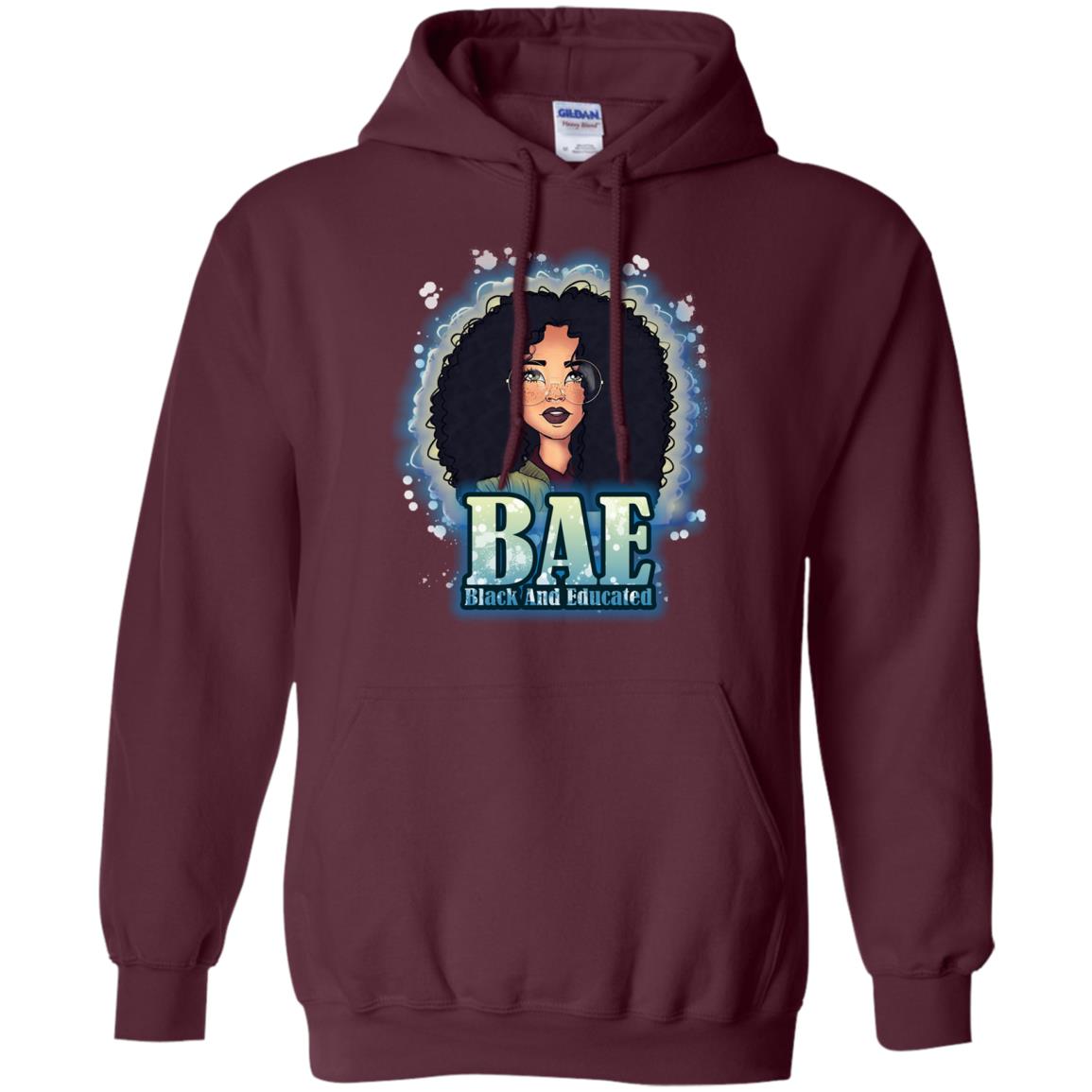 Bae Shirt Black And Educated Maroon