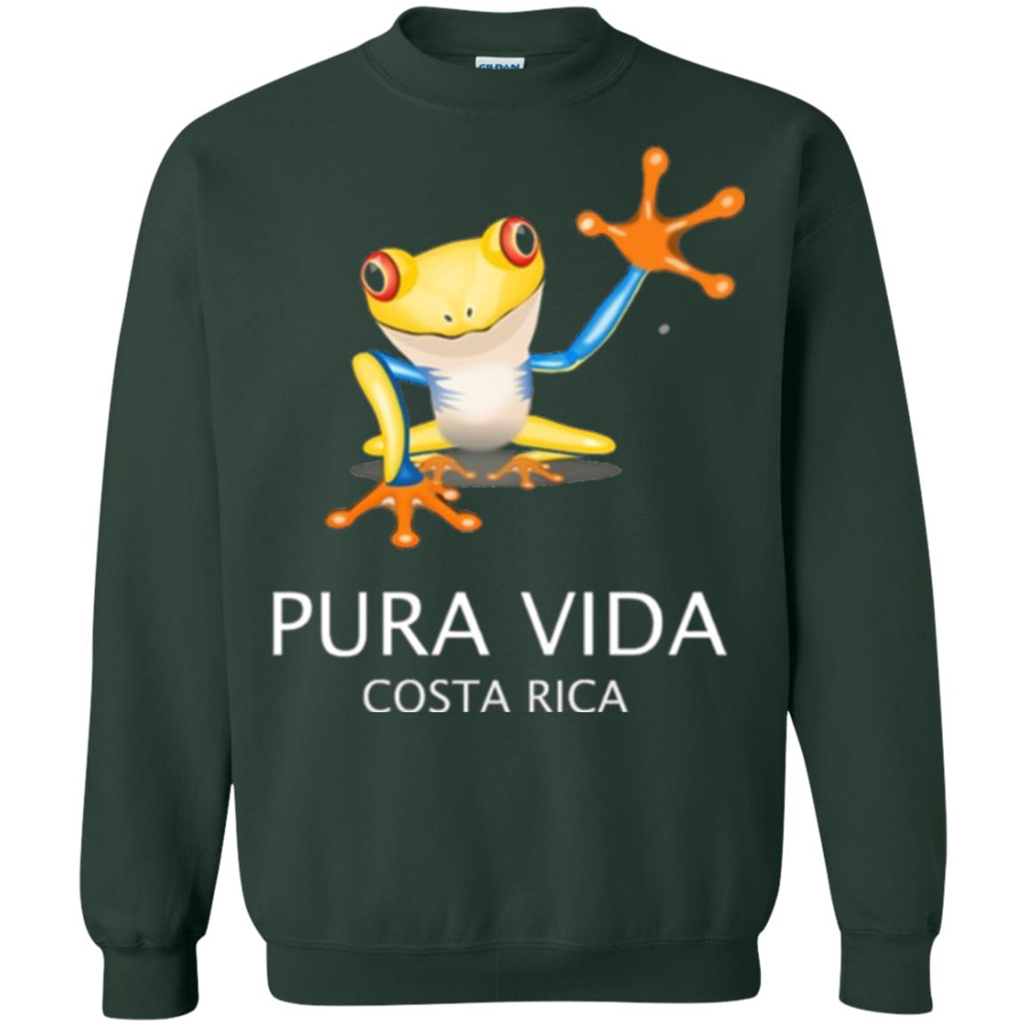 Tree Frog T-shirt Pura Vida Costa Rica T-shirt Forest Green