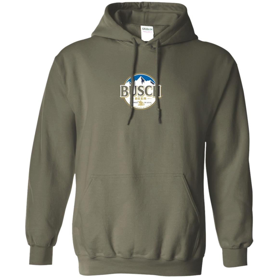 Beer Lovers T-shirt Busch Beer Military Green