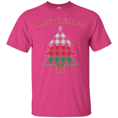 Unique Buffalo Plaid Tree Christmas Matching Pajama T-Shirt Heliconia