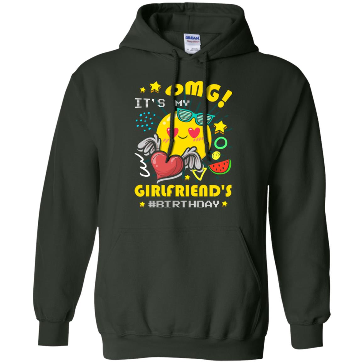 Boyfriend T-shirt Omg It's My Girlfriend's #birthday Forest Green