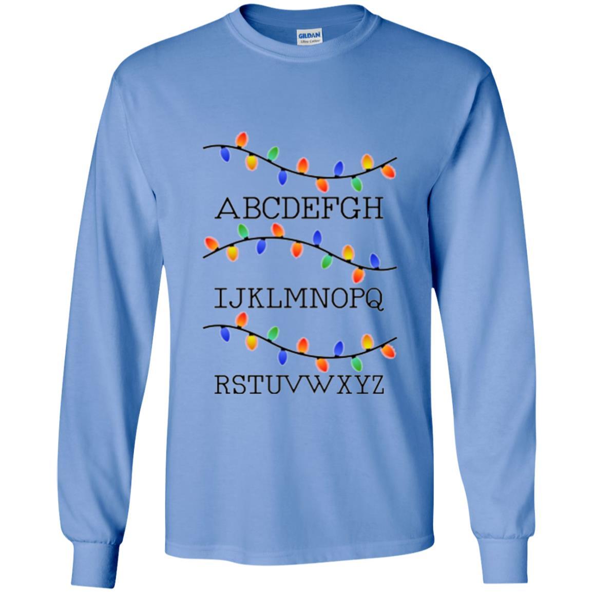Alphabet Christmas Fairy Lights Carolina Blue