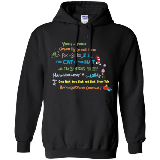 Dr. Seuss Book Title National Wear Red Day T-shirt Black