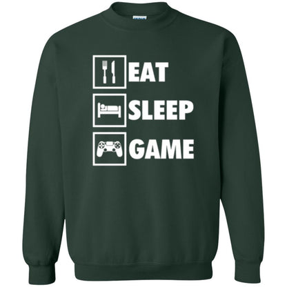 Gamer T-shirt Eat Sleep Game Forest Green