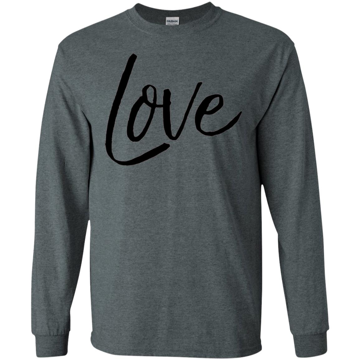 Black Love T-shirt Valentine_s Day Dark Heather