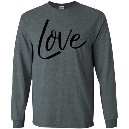 Black Love T-shirt Valentine_s Day Dark Heather