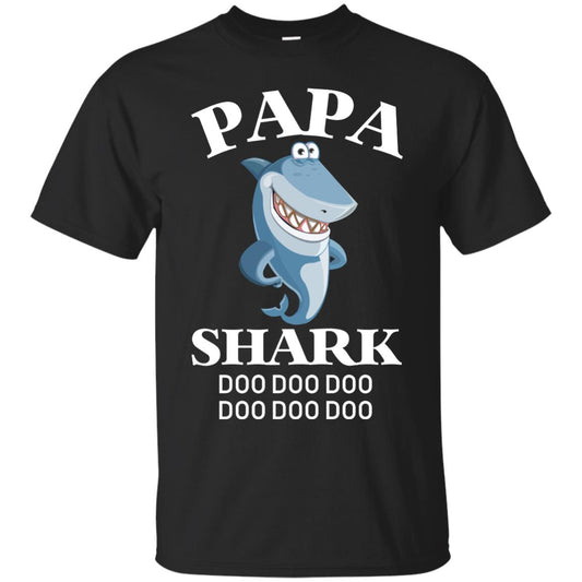 Papa Shark Family Shark Shirt Black