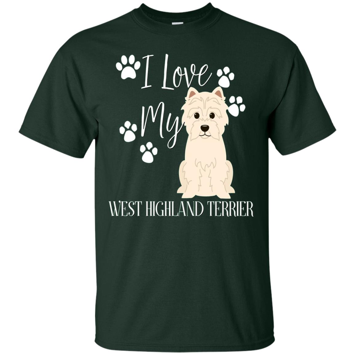 Westie West Highland Terrier Dog Shirt Forest