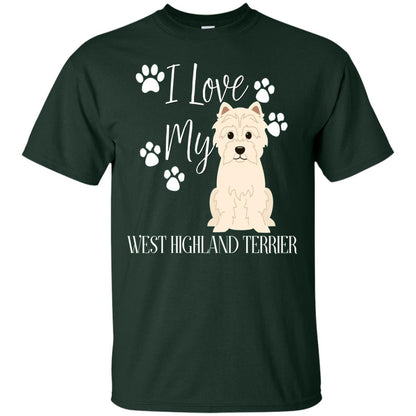 Westie West Highland Terrier Dog Shirt Forest