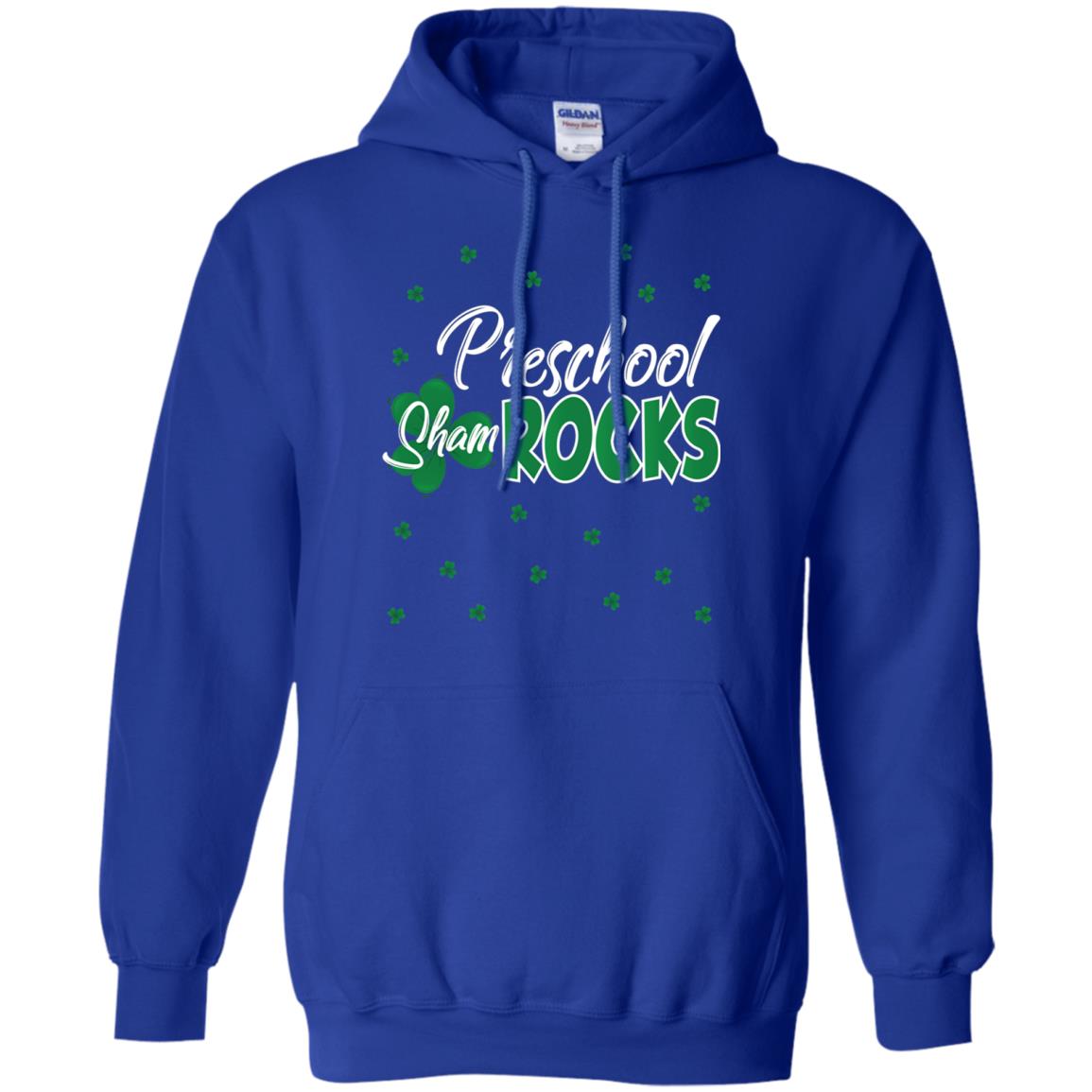 Preschool Shamrocks St. Patrick_s Day School T-shirt Royal