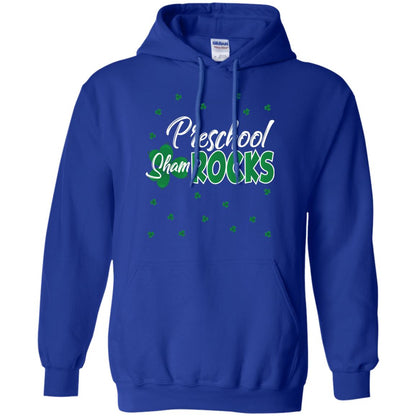 Preschool Shamrocks St. Patrick_s Day School T-shirt Royal