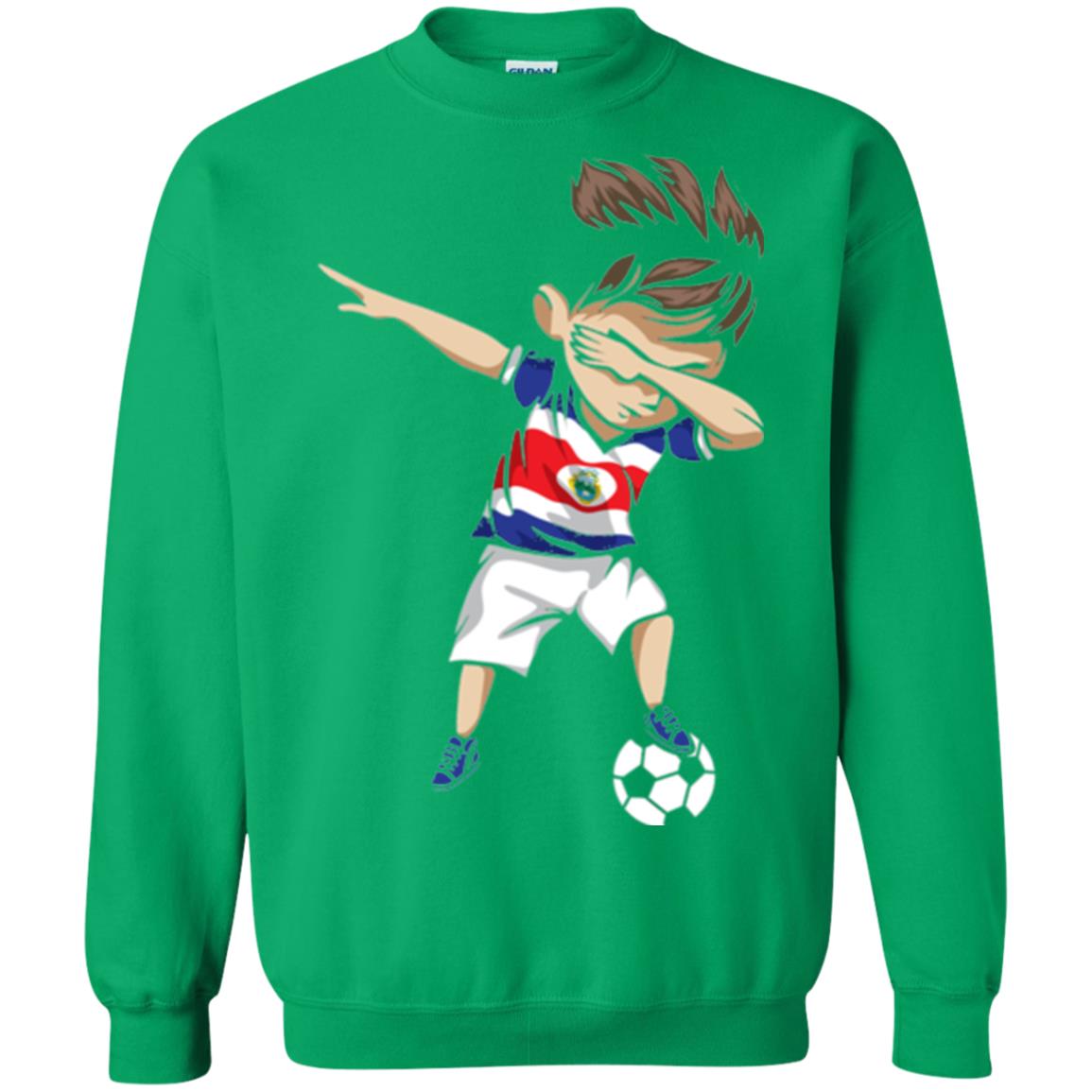 Dabbing Soccer Boy Costa Rica Jersey Football Shirt Irish Green