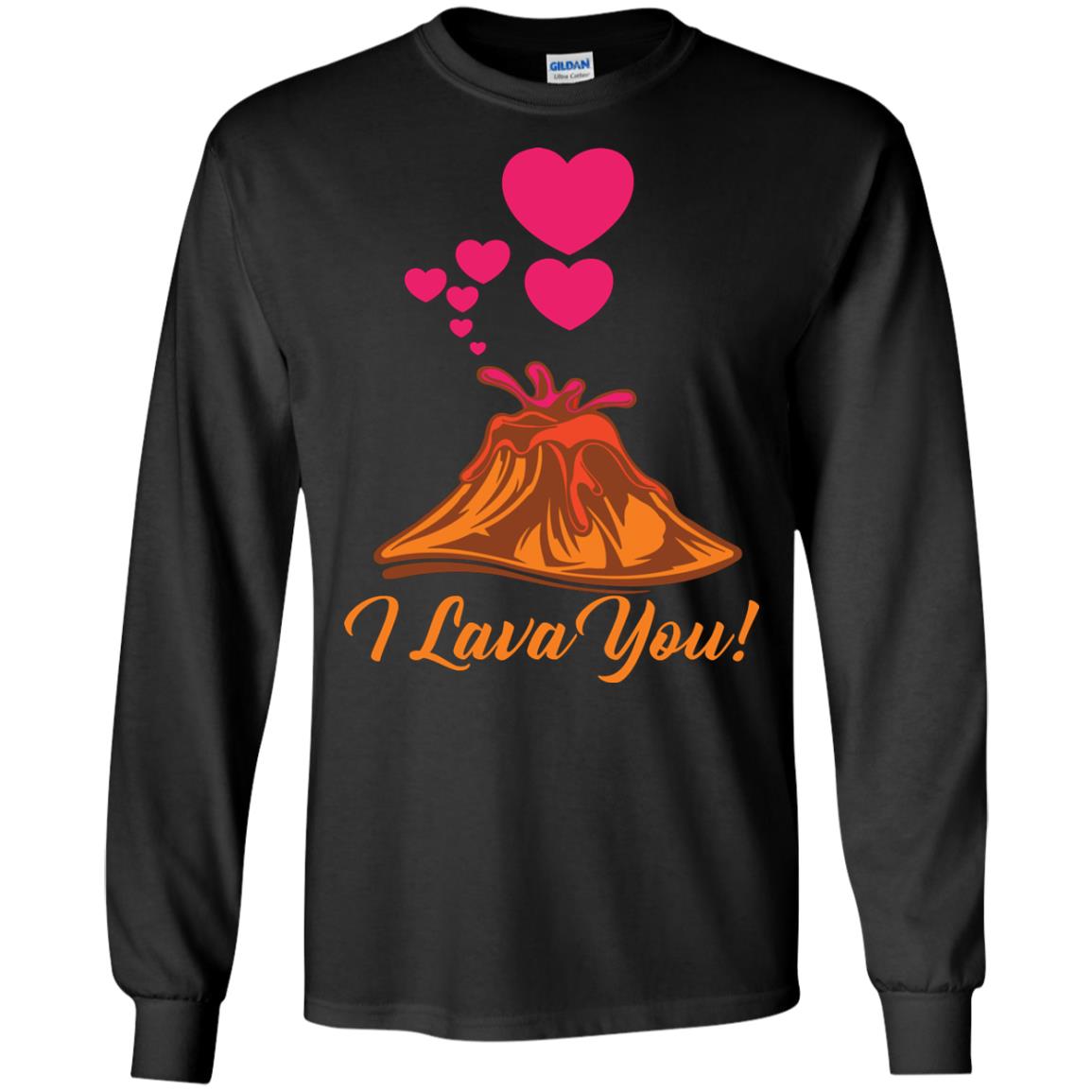Valentines Day T-shirt I Lava You Black