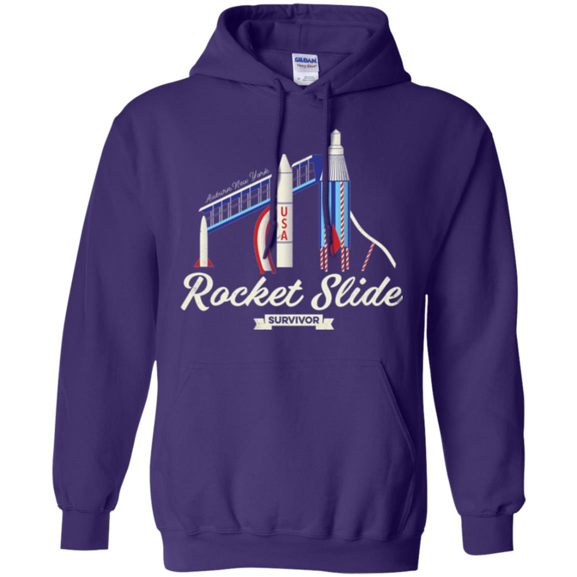 I Survived The Rocket Slide T-shirt Purple