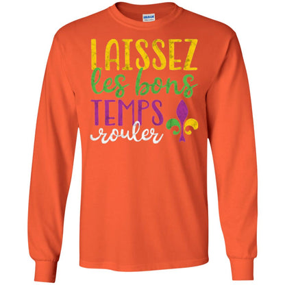 Mardi Gras T-shirt Laissez Les Bons Temps Rouler Orange