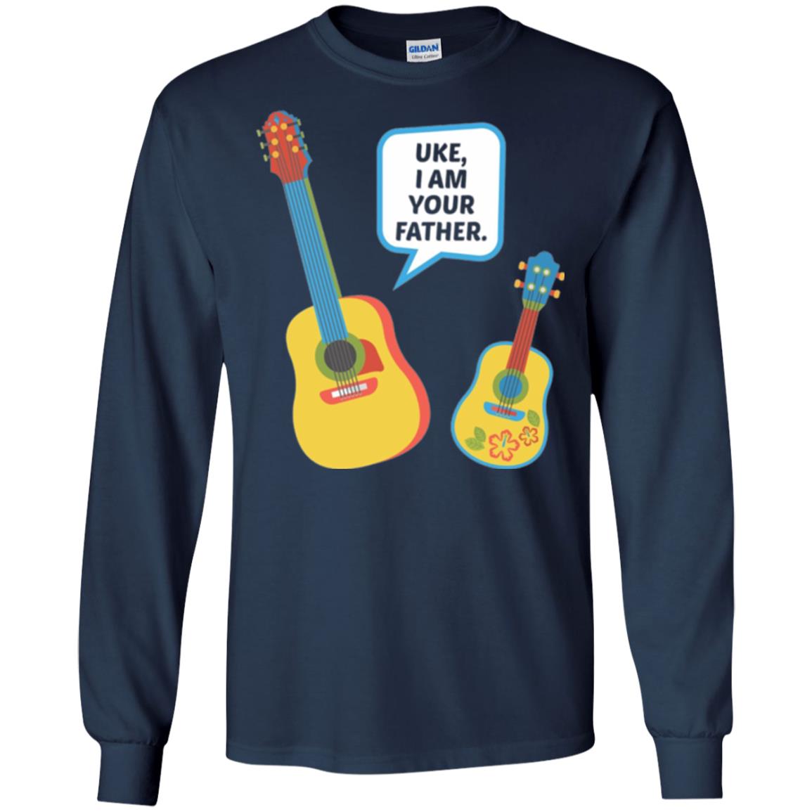 Ukulele Lovers T-shirt Uke I Am Your Father Navy