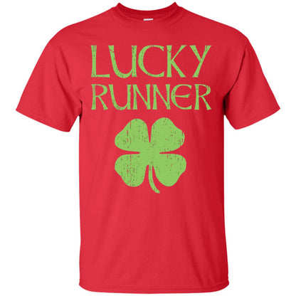 Irish Running Lucky Runners St. Patrick_s Day T-shirt Red
