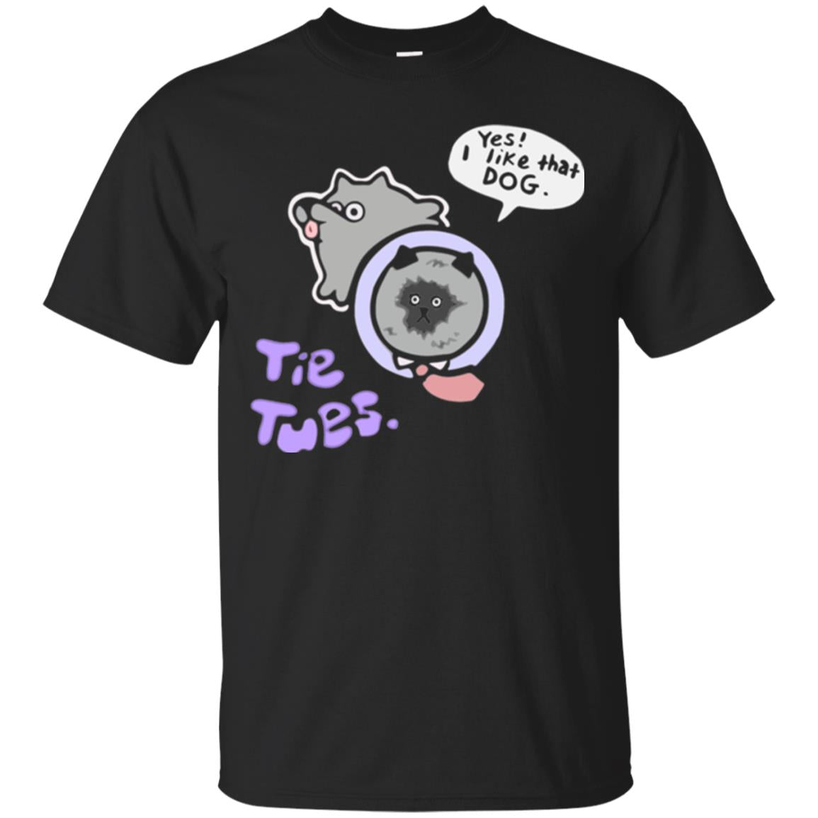 Yes I Like That Dog Tietuesday Dog Lover T-shirt Black
