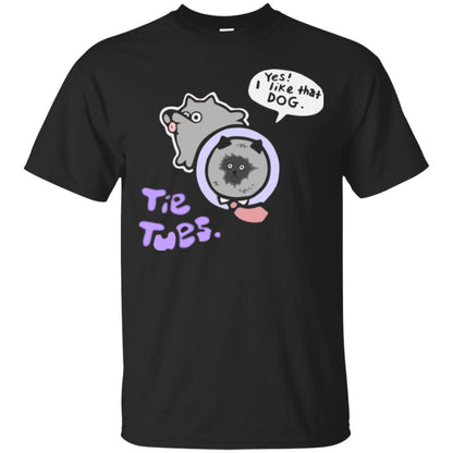 Yes I Like That Dog Tietuesday Dog Lover T-shirt Black