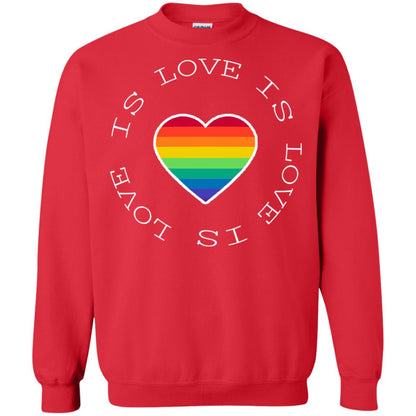 Love Is Love Rainbow Heart Lgbt Support Gift Shirt Red