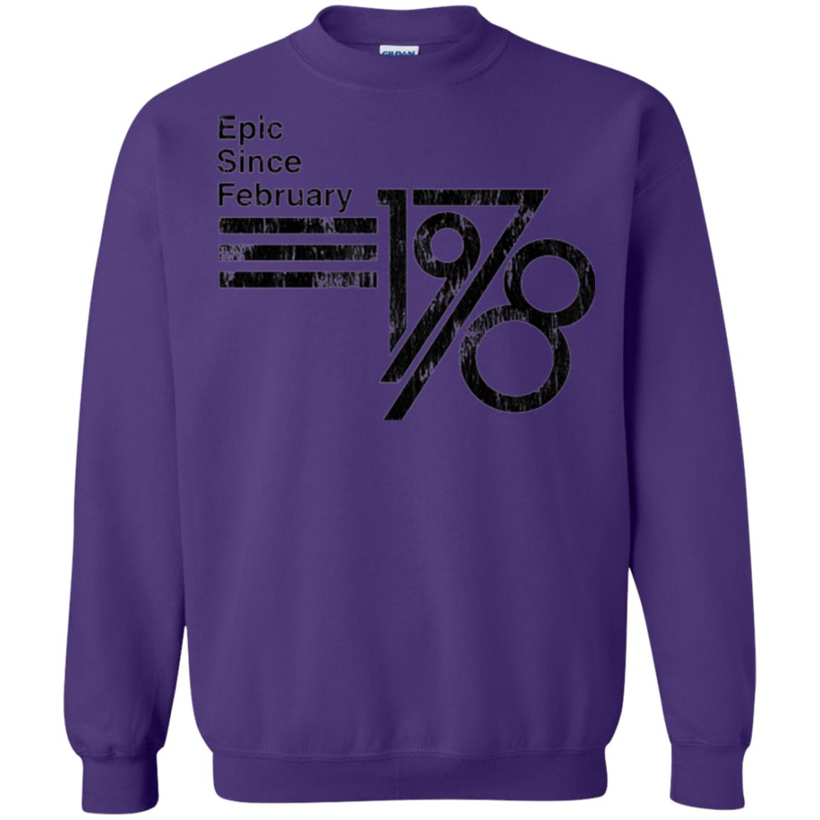 Epic Since February 1978 Birthday Gift T-shirt Purple