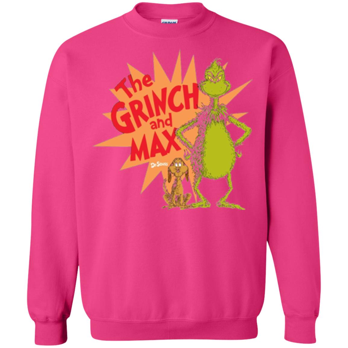 Cartoon T-shirt Dr. Seuss Grinch And Max Burst Heliconia