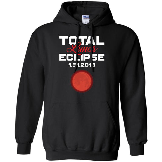 Eclipse January 31st 2018 Total Lunar Eclipse T-shirt Blood Moon Black