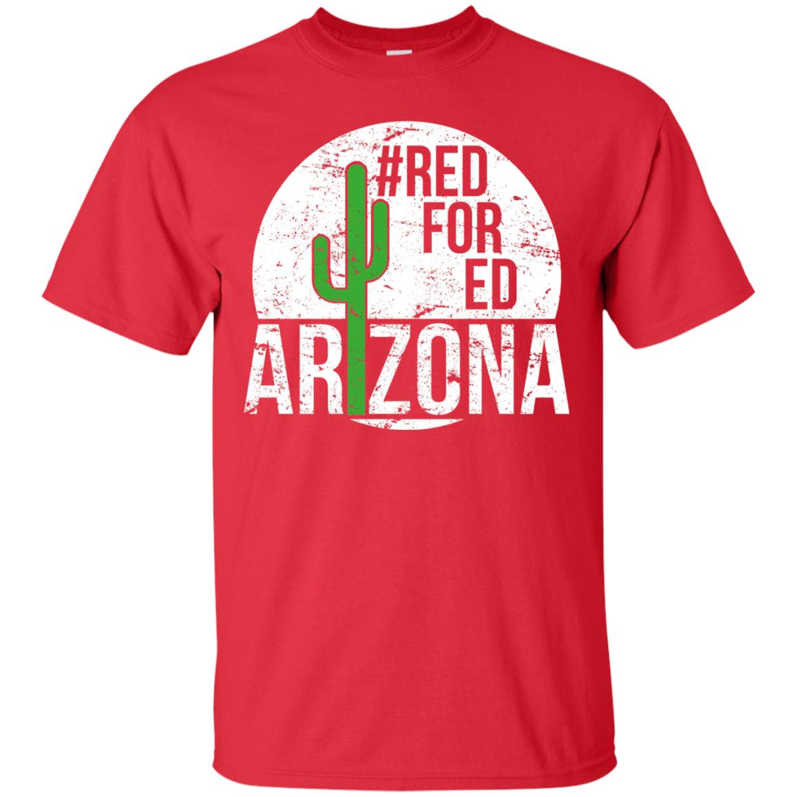 Vintage Red For Ed Arizona Teacher Protest T-shirt Red