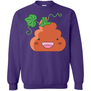 Poop Emoji Pumpkin Funny Halloween T-shirtG180 Gildan Crewneck Pullover Sweatshirt 8 oz.