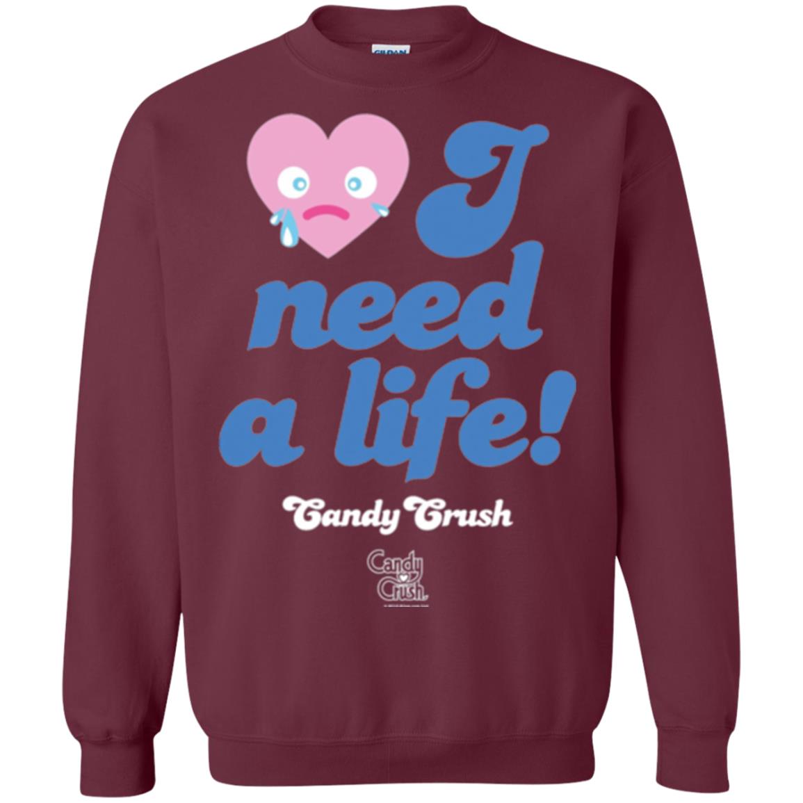 Candy Game T-shirt I Need A Life Maroon