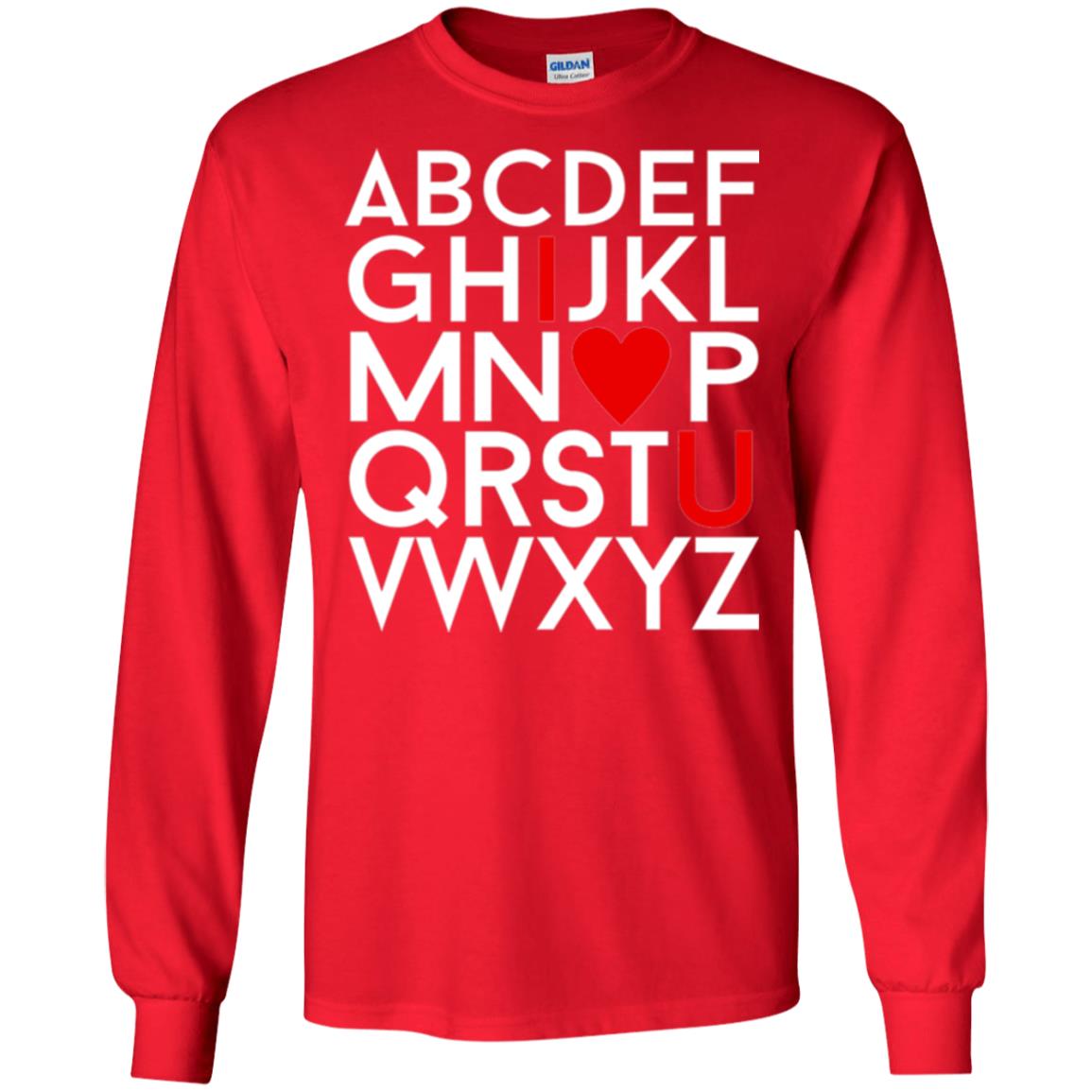 Happy Valentine_s Day Shirt, Alphabel I Love You Red