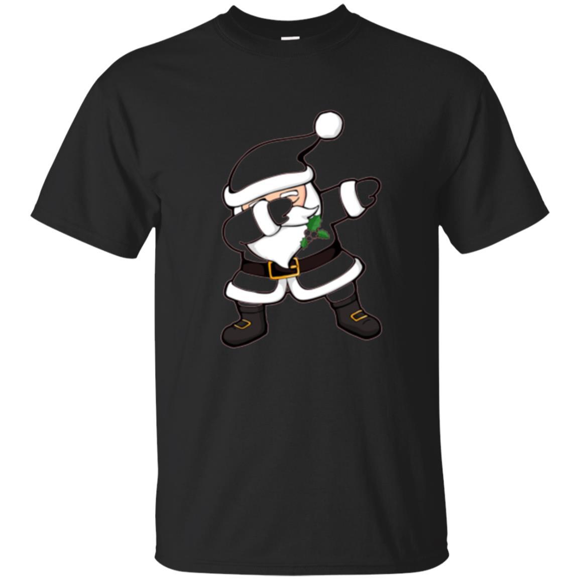 Merry Christmas T-shirt Dabbing Santa Claus Black